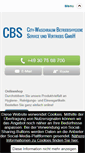 Mobile Screenshot of cbs-hygiene.de