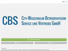 Tablet Screenshot of cbs-hygiene.de